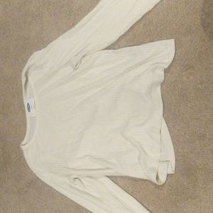 Girls white long sleeved top size 10-12